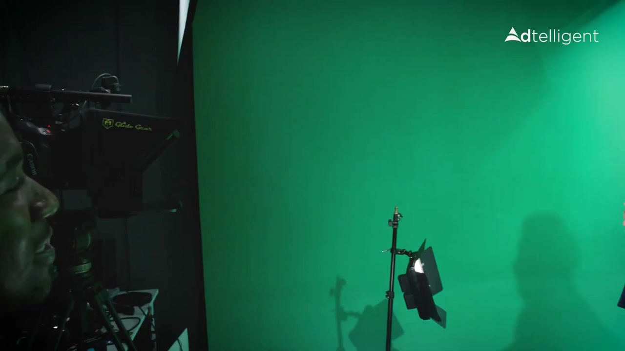 Camera and lighting inside Adtelligent Studios